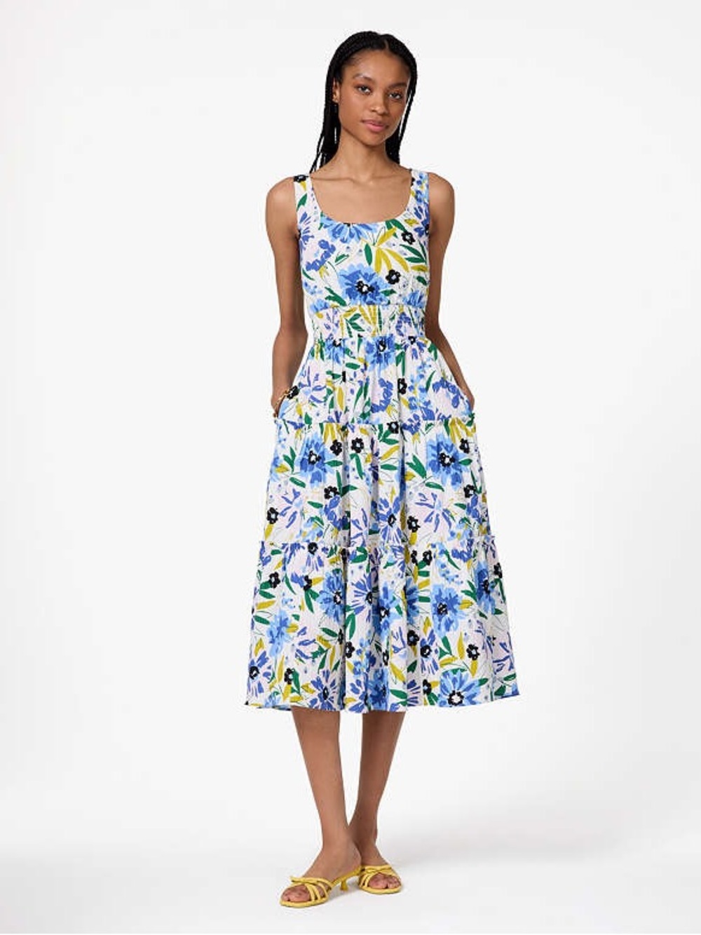 Kate Spade Festive Floral Tiered Dress size  8 NWT